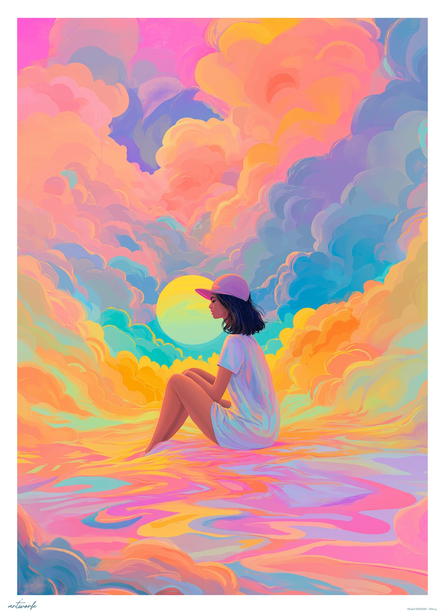 A1 Prints & Posters - Beach Girl - 260gsm High Quality Print - Made in Wales